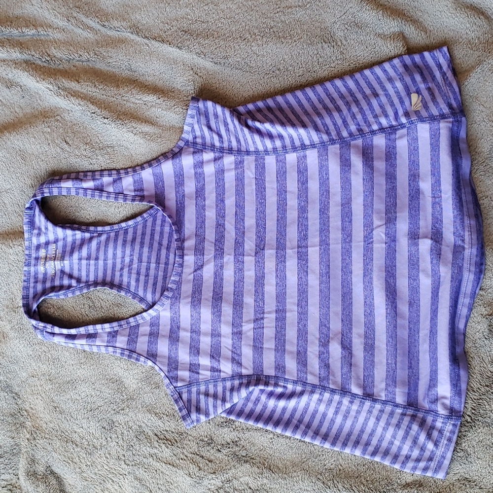 Marika Dry Wik Purple Striped Tank Top